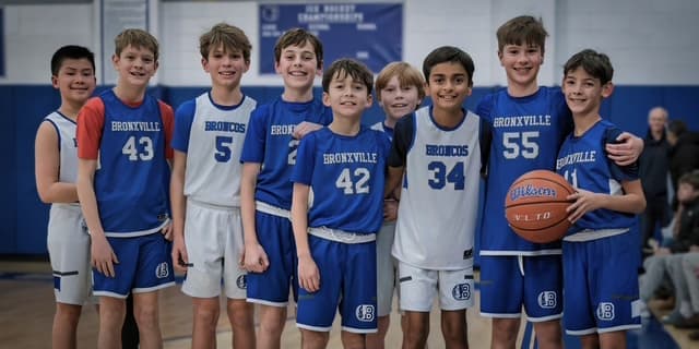 Bronxville boys teams together on the court