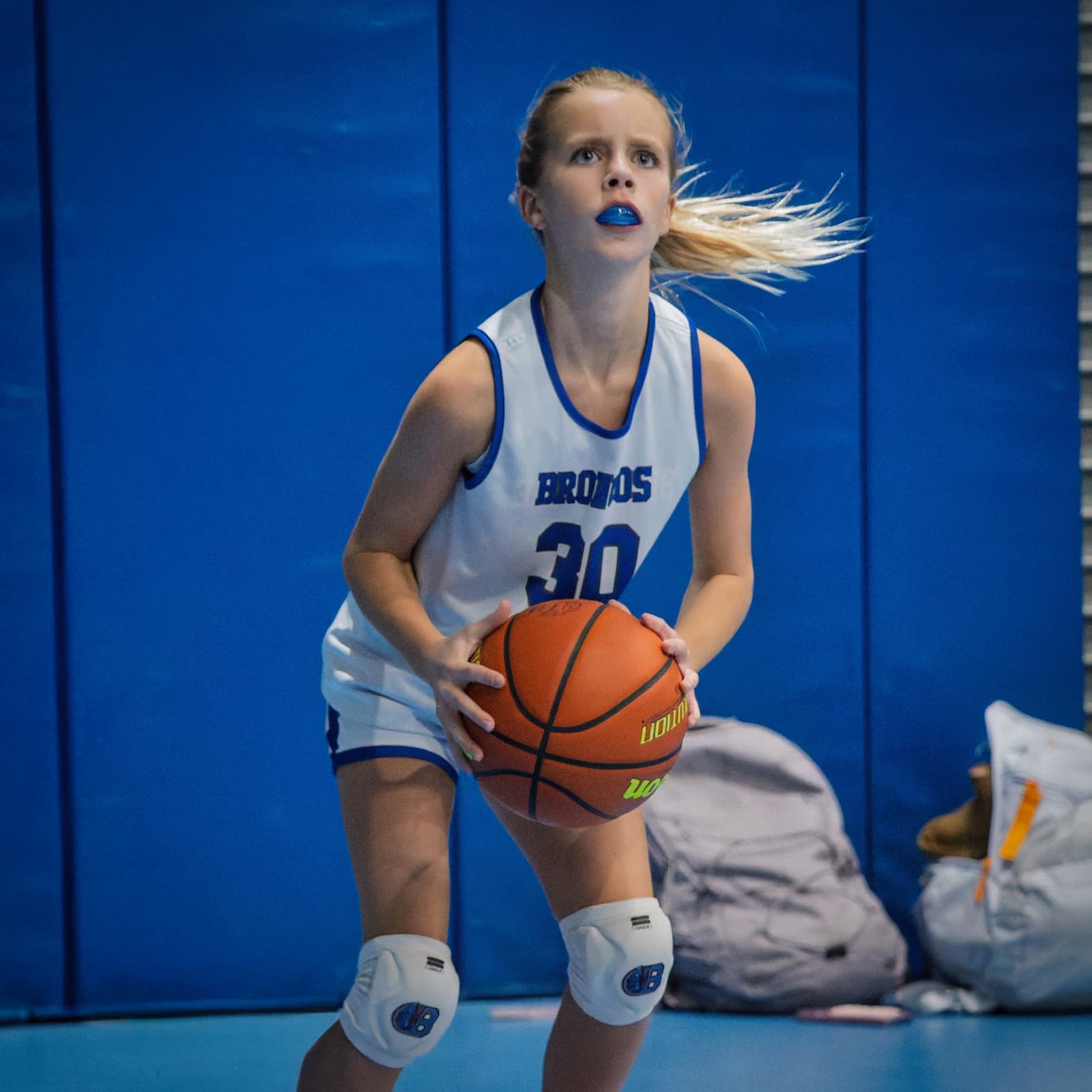 A BYBA girl lining up a free throw